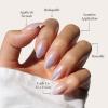 imageGlamnetic Press On Nails  Sugar Glazed  Medium Oval Fake Nails with a Sheer Nude Base Mini White Polka Dots ampamp Glazed Finish Salon Quality Everyday Nails  15 Sizes  30 Nail Kit with GluePolar Day