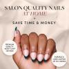 imageGlamnetic Press On Nails  Sugar Glazed  Medium Oval Fake Nails with a Sheer Nude Base Mini White Polka Dots ampamp Glazed Finish Salon Quality Everyday Nails  15 Sizes  30 Nail Kit with GlueChteau
