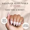 imageGlamnetic Press On Nails  Sugar Glazed  Medium Oval Fake Nails with a Sheer Nude Base Mini White Polka Dots ampamp Glazed Finish Salon Quality Everyday Nails  15 Sizes  30 Nail Kit with GlueFirst Dance