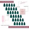 imageGlamnetic Press On Nails  Sugar Glazed  Medium Oval Fake Nails with a Sheer Nude Base Mini White Polka Dots ampamp Glazed Finish Salon Quality Everyday Nails  15 Sizes  30 Nail Kit with GlueEmerald Green