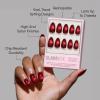 imageGlamnetic Press On Nails  Sugar Glazed  Medium Oval Fake Nails with a Sheer Nude Base Mini White Polka Dots ampamp Glazed Finish Salon Quality Everyday Nails  15 Sizes  30 Nail Kit with Glue2 Frosted Cranberry