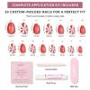 imageGlamnetic Press On Nails  Sugar Glazed  Medium Oval Fake Nails with a Sheer Nude Base Mini White Polka Dots ampamp Glazed Finish Salon Quality Everyday Nails  15 Sizes  30 Nail Kit with GlueCandy Crush