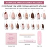 image:imageGlamnetic Press On Nails  Brown Short Almond Fake Nails with a Velvet Finish  Salon Quality  Summer Nails  Sicilian Sun 15 Sizes  30 Nail Kit with GlueSunbaked