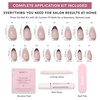 image:imageGlamnetic Press On Nails  Brown Short Almond Fake Nails with a Velvet Finish  Salon Quality  Summer Nails  Sicilian Sun 15 Sizes  30 Nail Kit with GluePolka In Positano