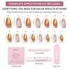 image:imageGlamnetic Press On Nails  Brown Short Almond Fake Nails with a Velvet Finish  Salon Quality  Summer Nails  Sicilian Sun 15 Sizes  30 Nail Kit with GlueOrange Pop