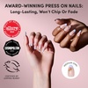 image:imageGlamnetic Press On Nails  Brown Short Almond Fake Nails with a Velvet Finish  Salon Quality  Summer Nails  Sicilian Sun 15 Sizes  30 Nail Kit with GlueCapri Coast