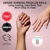image:imageGlamnetic Press On Nails  Brown Short Almond Fake Nails with a Velvet Finish  Salon Quality  Summer Nails  Sicilian Sun 15 Sizes  30 Nail Kit with GlueSpirited Sky