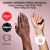 image:imageGlamnetic Press On Nails  Brown Short Almond Fake Nails with a Velvet Finish  Salon Quality  Summer Nails  Sicilian Sun 15 Sizes  30 Nail Kit with GlueFrench Muse