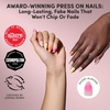 image:imageGlamnetic Press On Nails  Brown Short Almond Fake Nails with a Velvet Finish  Salon Quality  Summer Nails  Sicilian Sun 15 Sizes  30 Nail Kit with GlueSunset Tide