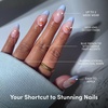 image:imageGlamnetic Press On Nails  Brown Short Almond Fake Nails with a Velvet Finish  Salon Quality  Summer Nails  Sicilian Sun 15 Sizes  30 Nail Kit with GlueCapri Coast