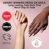 image:imageGlamnetic Press On Nails  Brown Short Almond Fake Nails with a Velvet Finish  Salon Quality  Summer Nails  Sicilian Sun 15 Sizes  30 Nail Kit with GlueLady Luck