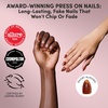 image:imageGlamnetic Press On Nails  Brown Short Almond Fake Nails with a Velvet Finish  Salon Quality  Summer Nails  Sicilian Sun 15 Sizes  30 Nail Kit with GlueSicilian Sun