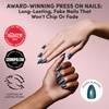 image:imageGlamnetic Press On Nails  Brown Short Almond Fake Nails with a Velvet Finish  Salon Quality  Summer Nails  Sicilian Sun 15 Sizes  30 Nail Kit with GlueMidnight Teal