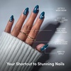image:imageGlamnetic Press On Nails  Brown Short Almond Fake Nails with a Velvet Finish  Salon Quality  Summer Nails  Sicilian Sun 15 Sizes  30 Nail Kit with GlueMidnight Teal