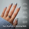 image:imageGlamnetic Press On Nails  Brown Short Almond Fake Nails with a Velvet Finish  Salon Quality  Summer Nails  Sicilian Sun 15 Sizes  30 Nail Kit with GlueClear Skies