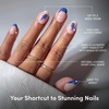 image:imageGlamnetic Press On Nails  Brown Short Almond Fake Nails with a Velvet Finish  Salon Quality  Summer Nails  Sicilian Sun 15 Sizes  30 Nail Kit with GlueWhale Waves