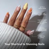image:imageGlamnetic Press On Nails  Brown Short Almond Fake Nails with a Velvet Finish  Salon Quality  Summer Nails  Sicilian Sun 15 Sizes  30 Nail Kit with GlueSunset Tide