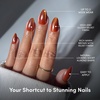 image:imageGlamnetic Press On Nails  Brown Short Almond Fake Nails with a Velvet Finish  Salon Quality  Summer Nails  Sicilian Sun 15 Sizes  30 Nail Kit with GlueSicilian Sun