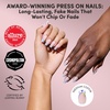 image:imageGlamnetic Press On Nails  Brown Short Almond Fake Nails with a Velvet Finish  Salon Quality  Summer Nails  Sicilian Sun 15 Sizes  30 Nail Kit with GlueTuscan Twist