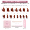image:imageGlamnetic Press On Nails  Brown Short Almond Fake Nails with a Velvet Finish  Salon Quality  Summer Nails  Sicilian Sun 15 Sizes  30 Nail Kit with GlueSicilian Sun