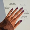 image:imageGlamnetic Press On Nails  Bluebelle  Short Almond Fake Nails with Pale Blue French Tips amp 3D Blueberry Accents on SemiSheer Base Glossy Finish Salon Quality  15 Sizes  30 Nail Kit with Glue9  Jam Drizzle