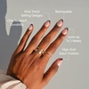image:imageGlamnetic Press On Nails  Bluebelle  Short Almond Fake Nails with Pale Blue French Tips amp 3D Blueberry Accents on SemiSheer Base Glossy Finish Salon Quality  15 Sizes  30 Nail Kit with GlueCherry Mood