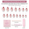 image:imageGlamnetic Press On Nails  Bluebelle  Short Almond Fake Nails with Pale Blue French Tips amp 3D Blueberry Accents on SemiSheer Base Glossy Finish Salon Quality  15 Sizes  30 Nail Kit with Glue3  Cherry Bomb