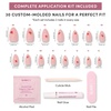 image:imageGlamnetic Press On Nails  Bluebelle  Short Almond Fake Nails with Pale Blue French Tips amp 3D Blueberry Accents on SemiSheer Base Glossy Finish Salon Quality  15 Sizes  30 Nail Kit with GlueJuicy Slice