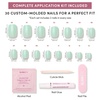 image:imageGlamnetic Press On Nails  Bluebelle  Short Almond Fake Nails with Pale Blue French Tips amp 3D Blueberry Accents on SemiSheer Base Glossy Finish Salon Quality  15 Sizes  30 Nail Kit with Glue7  Honeydewy