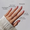 image:imageGlamnetic Press On Nails  Bluebelle  Short Almond Fake Nails with Pale Blue French Tips amp 3D Blueberry Accents on SemiSheer Base Glossy Finish Salon Quality  15 Sizes  30 Nail Kit with Glue3  Cherry Bomb
