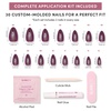 image:imageGlamnetic Press On Nails  Bluebelle  Short Almond Fake Nails with Pale Blue French Tips amp 3D Blueberry Accents on SemiSheer Base Glossy Finish Salon Quality  15 Sizes  30 Nail Kit with Glue9  Jam Drizzle