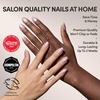 image:imageGlamnetic Press On Nails  Bluebelle  Short Almond Fake Nails with Pale Blue French Tips amp 3D Blueberry Accents on SemiSheer Base Glossy Finish Salon Quality  15 Sizes  30 Nail Kit with Glue4  Guava Drop