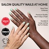 image:imageGlamnetic Press On Nails  Bluebelle  Short Almond Fake Nails with Pale Blue French Tips amp 3D Blueberry Accents on SemiSheer Base Glossy Finish Salon Quality  15 Sizes  30 Nail Kit with Glue7  Honeydewy