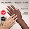 image:imageGlamnetic Press On Nails  Bluebelle  Short Almond Fake Nails with Pale Blue French Tips amp 3D Blueberry Accents on SemiSheer Base Glossy Finish Salon Quality  15 Sizes  30 Nail Kit with Glue2  Strawberry Matcha