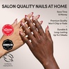 image:imageGlamnetic Press On Nails  Bluebelle  Short Almond Fake Nails with Pale Blue French Tips amp 3D Blueberry Accents on SemiSheer Base Glossy Finish Salon Quality  15 Sizes  30 Nail Kit with Glue3  Cherry Bomb