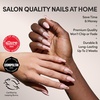 image:imageGlamnetic Press On Nails  Bluebelle  Short Almond Fake Nails with Pale Blue French Tips amp 3D Blueberry Accents on SemiSheer Base Glossy Finish Salon Quality  15 Sizes  30 Nail Kit with Glue5  Cherry Bow