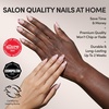 image:imageGlamnetic Press On Nails  Bluebelle  Short Almond Fake Nails with Pale Blue French Tips amp 3D Blueberry Accents on SemiSheer Base Glossy Finish Salon Quality  15 Sizes  30 Nail Kit with Glue8  Strawberry Bits