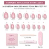 image:imageGlamnetic Press On Nails  Bluebelle  Short Almond Fake Nails with Pale Blue French Tips amp 3D Blueberry Accents on SemiSheer Base Glossy Finish Salon Quality  15 Sizes  30 Nail Kit with Glue4  Guava Drop