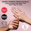 image:imageGlamnetic Press On Nails  Extra Short Fake Nails  Pearlescent Purple Velvet Press On Nails Salon Quality Kit with Glue  Oyster Baby  30 Nail Set in 12 Sizes2D  Iconic Oyster
