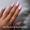 image:imageGlamnetic Press On Nails  Extra Short Fake Nails  Pearlescent Purple Velvet Press On Nails Salon Quality Kit with Glue  Oyster Baby  30 Nail Set in 12 Sizes1G  Iconic Pink
