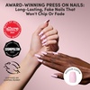 image:imageGlamnetic Press On Nails  Extra Short Fake Nails  Pearlescent Purple Velvet Press On Nails Salon Quality Kit with Glue  Oyster Baby  30 Nail Set in 12 Sizes1F  Pink Statement