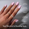 image:imageGlamnetic Press On Nails  Extra Short Fake Nails  Pearlescent Purple Velvet Press On Nails Salon Quality Kit with Glue  Oyster Baby  30 Nail Set in 12 Sizes1C  Pink Control