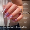 image:imageGlamnetic Press On Nails  Extra Short Fake Nails  Pearlescent Purple Velvet Press On Nails Salon Quality Kit with Glue  Oyster Baby  30 Nail Set in 12 Sizes2A  Oyster Pearl