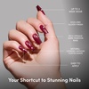 image:imageGlamnetic Press On Nails  Extra Short Fake Nails  Pearlescent Purple Velvet Press On Nails Salon Quality Kit with Glue  Oyster Baby  30 Nail Set in 12 Sizes5F  Berry Fierce