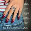 image:imageGlamnetic Press On Nails  Extra Short Fake Nails  Pearlescent Purple Velvet Press On Nails Salon Quality Kit with Glue  Oyster Baby  30 Nail Set in 12 Sizes5A  Berry Tempted