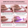 image:imageGlamnetic Press On Nails  Extra Short Fake Nails  Pearlescent Purple Velvet Press On Nails Salon Quality Kit with Glue  Oyster Baby  30 Nail Set in 12 Sizes4A  ItGirl Red