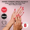 image:imageGlamnetic Press On Nails  Extra Short Fake Nails  Pearlescent Purple Velvet Press On Nails Salon Quality Kit with Glue  Oyster Baby  30 Nail Set in 12 Sizes4B  Red Confidence