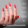 image:imageGlamnetic Press On Nails  Extra Short Fake Nails  Pearlescent Purple Velvet Press On Nails Salon Quality Kit with Glue  Oyster Baby  30 Nail Set in 12 Sizes4G  Fearless Red