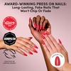 image:imageGlamnetic Press On Nails  Extra Short Fake Nails  Pearlescent Purple Velvet Press On Nails Salon Quality Kit with Glue  Oyster Baby  30 Nail Set in 12 Sizes4A  ItGirl Red