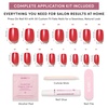 image:imageGlamnetic Press On Nails  Extra Short Fake Nails  Pearlescent Purple Velvet Press On Nails Salon Quality Kit with Glue  Oyster Baby  30 Nail Set in 12 Sizes4C  Statement Red